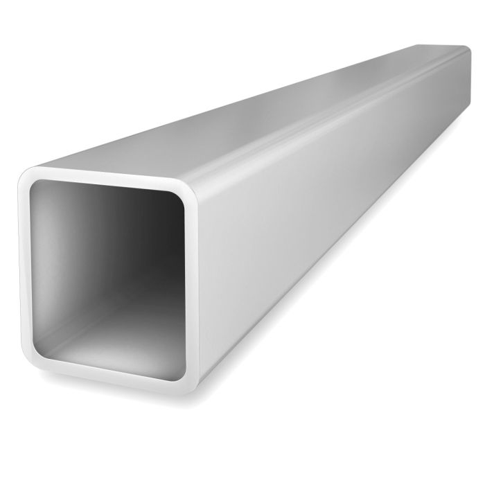 tube carré en acier brut noir