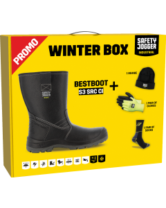 Kit hiver Bottes de sécurité S3 Noir + Bonnet + Gants + Chaussette | Safety Jogger