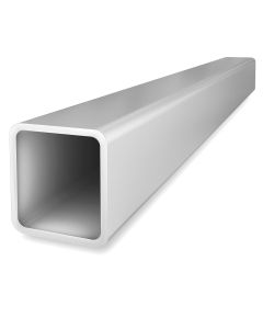tube carré en acier brut noir
